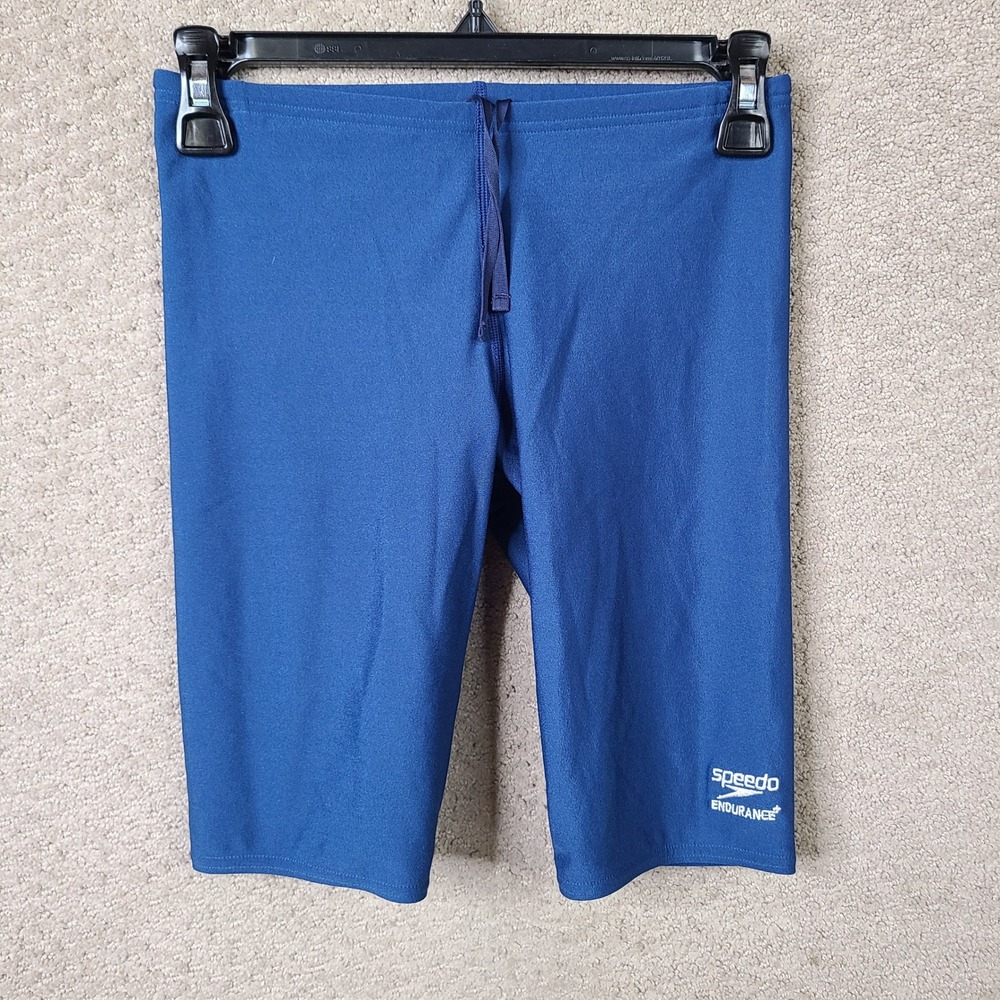 Speedo Swim Shorts Mens 28 Blue Endurance+ Jammer Lakeside Seahawks Polyester